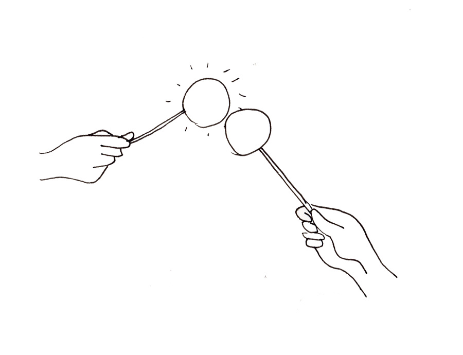 One lamp lighting another