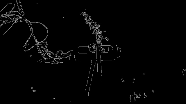 Canny edge detection output