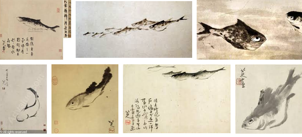 Badashanren ink painting reference