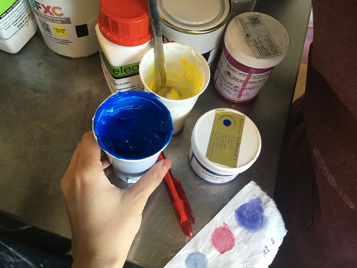Thermochromic print sample 3